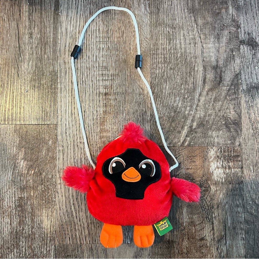 Wild Republic Red Cardinal Plush Kids Change Purse